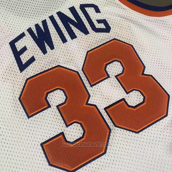 Camiseta New York Knicks Patrick Ewing #33 Mitchell & Ness 1985-86 Blanco